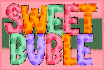 Sweet Bubble Font - Playful Colorful Handwritten Typeface