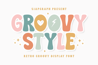 Groovy Style Font - Bold Retro Display Typography for Creative Designs