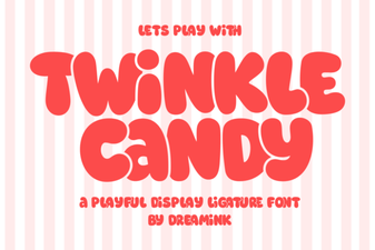 Twinkle Candy Font for Sweet and Playful Design Projects