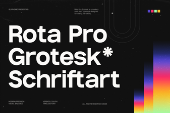 Clean and Versatile: Rota Pro Grotesk Font Design