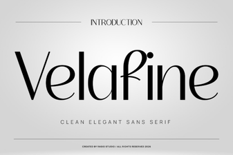 Velafine Font – Modern Sans Serif Typeface for Clean Design