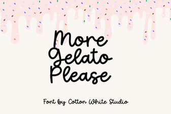 More Gelato Please Font: Playful Creative Typography