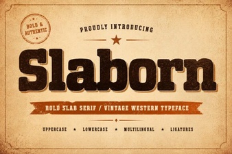 Slaborn Font: Bold Slab Serif for Creative Design Projects